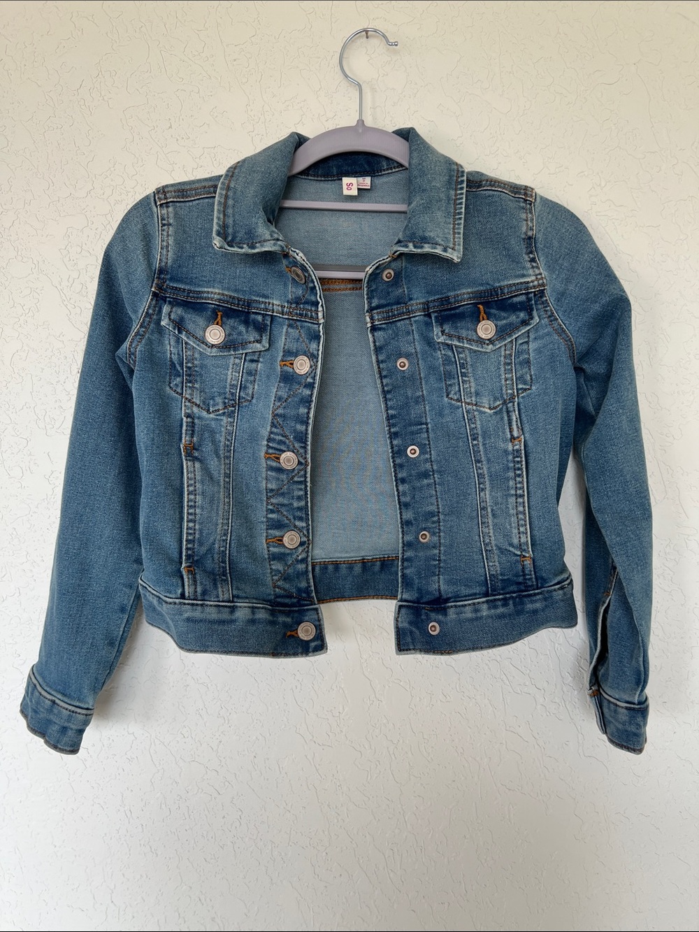 SO Kids Light Blue Denim Jean Jacket size 8M